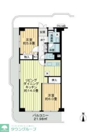 新小岩ガーデンハイツの物件間取画像